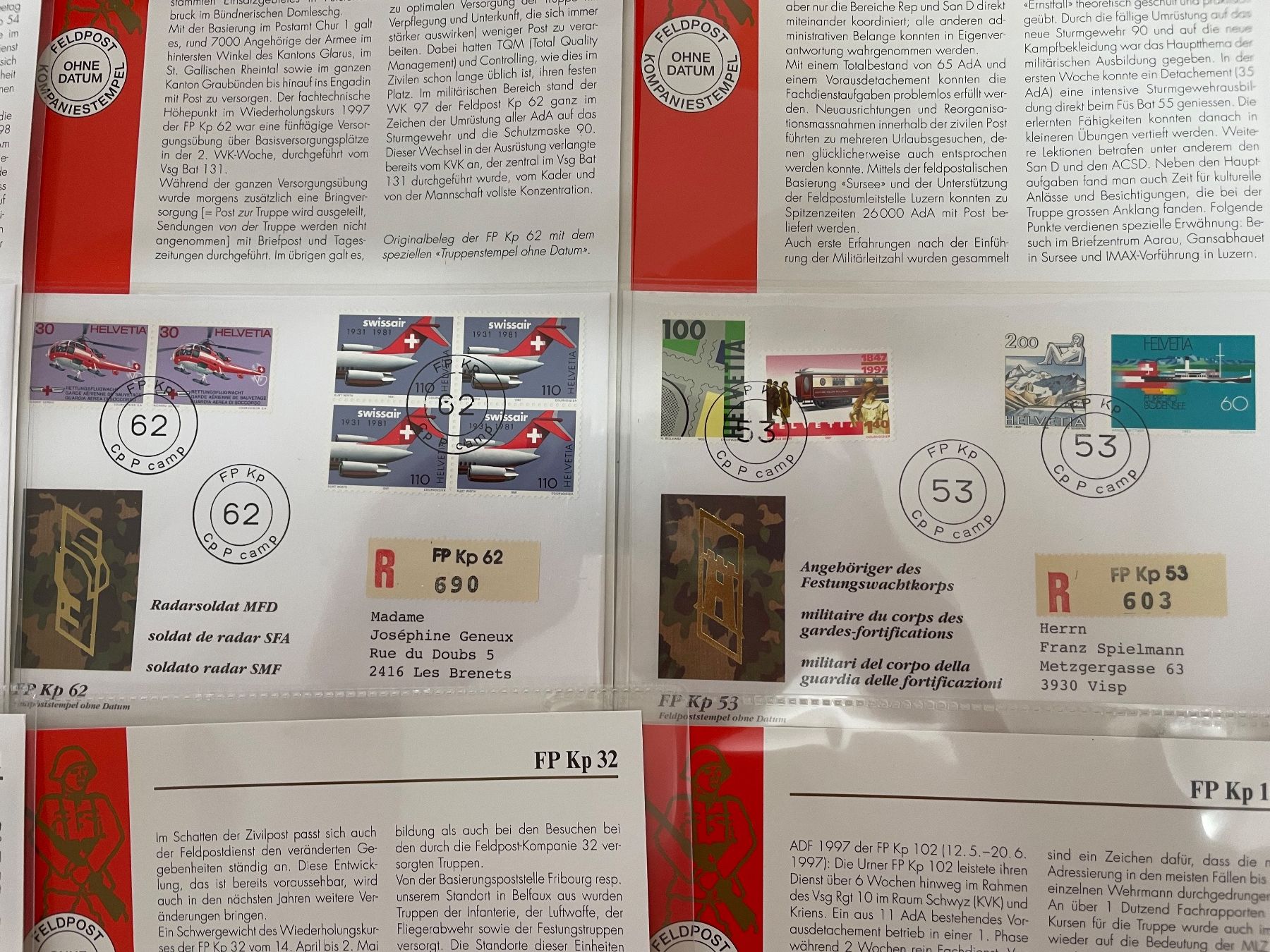 Tutti i francobolli: Feldpost-Kompanien, haute qualité – Usato da Sonceboz-Sombeval venduto da Comment2 7