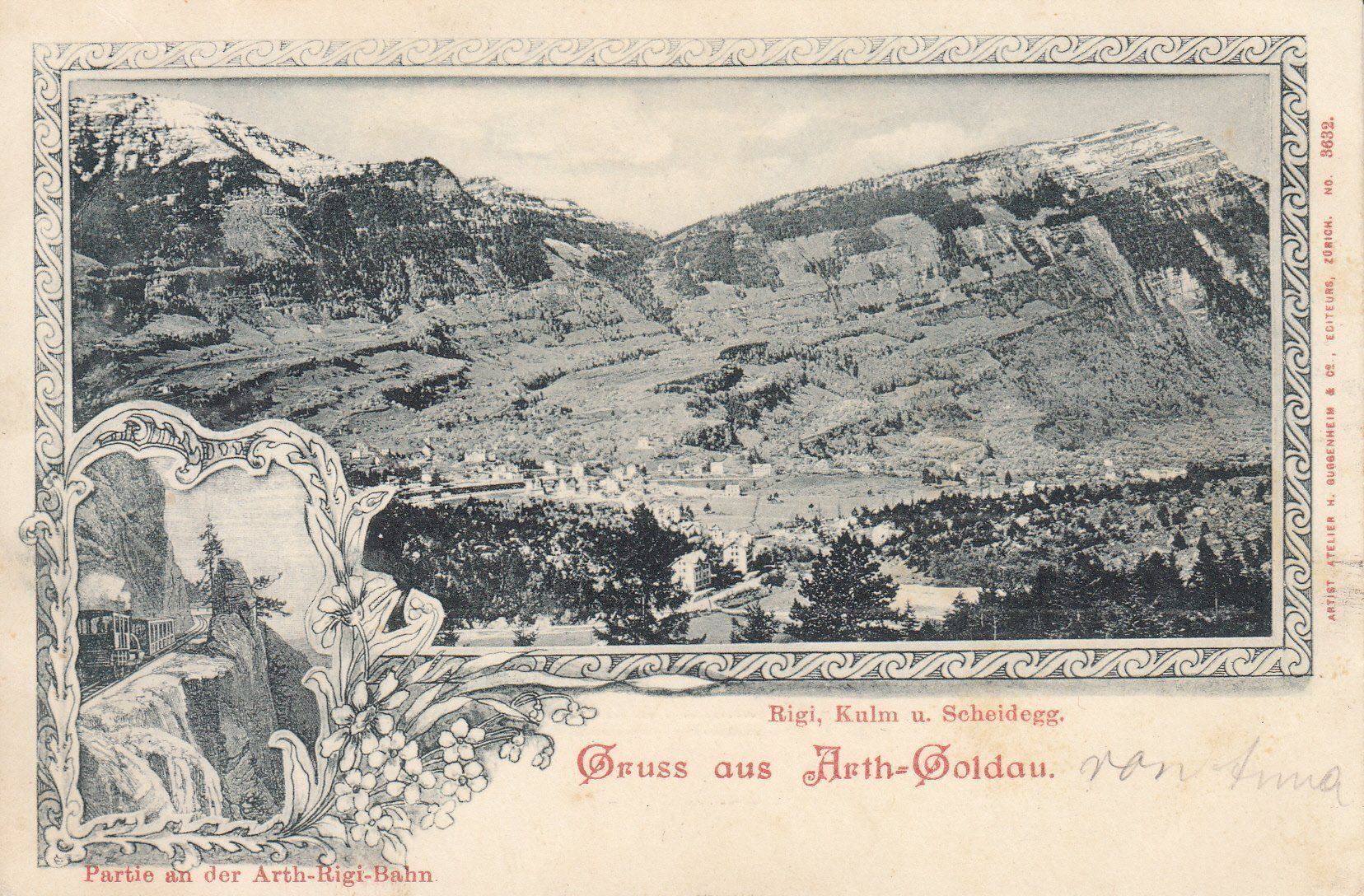 Cartoline postali: Arth-Goldau 1903 – Usato da Bürglen TG venduto da StampGraf