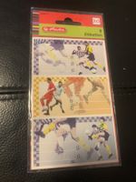 ♥ 3 x 3 Etiketten Fussball für Schulbücher, Hefte / Schule
