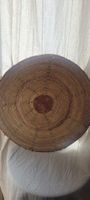 Panier plat Africain ancien, vannerie et cuir.