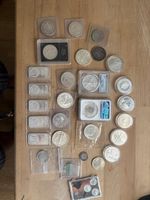 Konvolut Silbermuenzen und Barren verschiedene, Sammlung