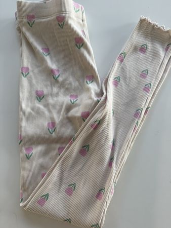 H&M Leggings Tulpenmuster Grösse 140 ripped