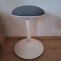 IKEA Nilserik Hocker weiss grau höhenverstellbar