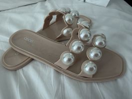 ASOS Schuhe mit Perlen, nude, Grösse 39, Top Sommer!