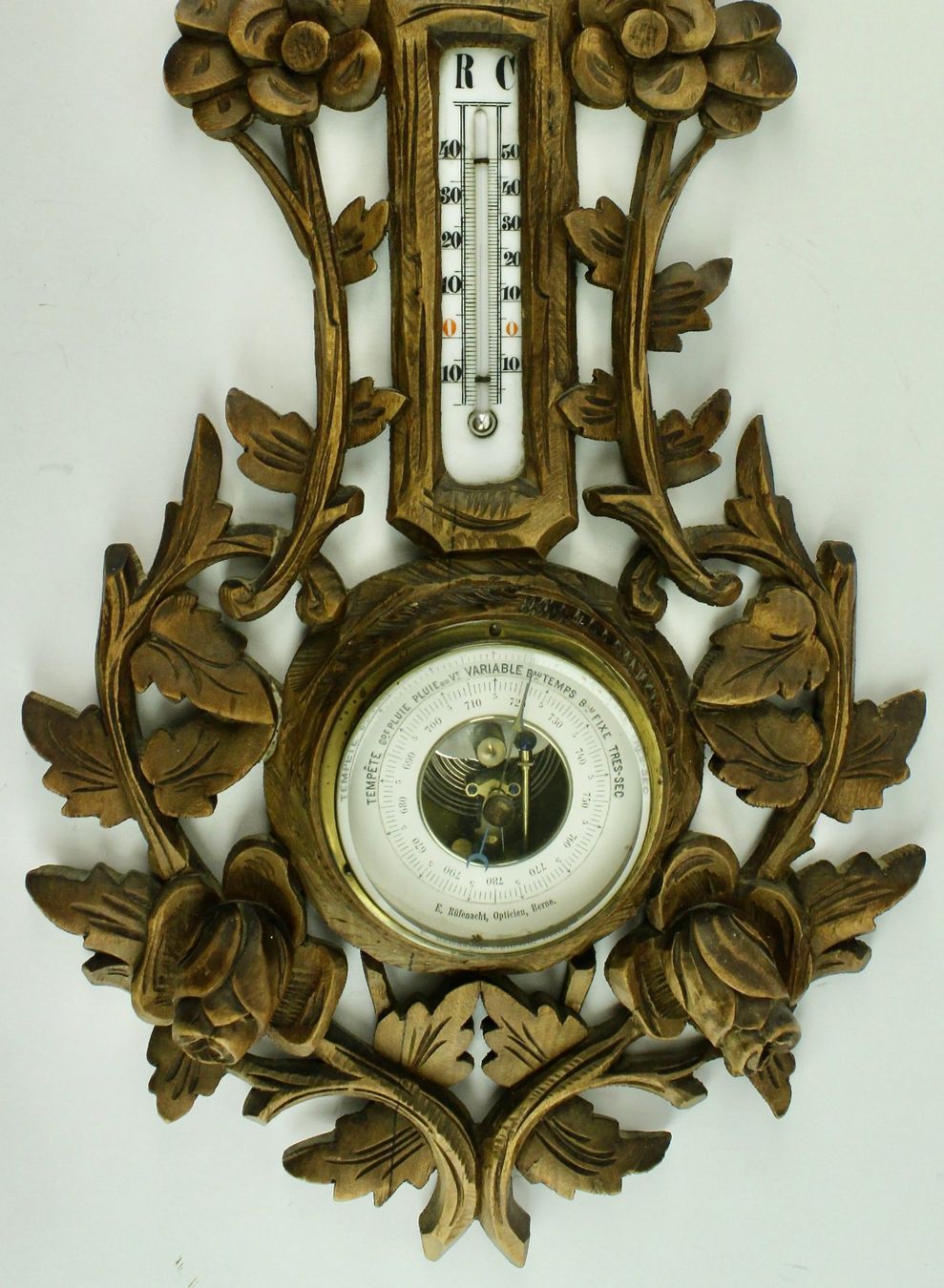 Sonstige antike Technik & Geräte: ANTIKER BRIENZER BAROMETER MIT QUECKSILBER THERMOMETER. – Gebraucht aus Grandcour von Flowerstyle 3