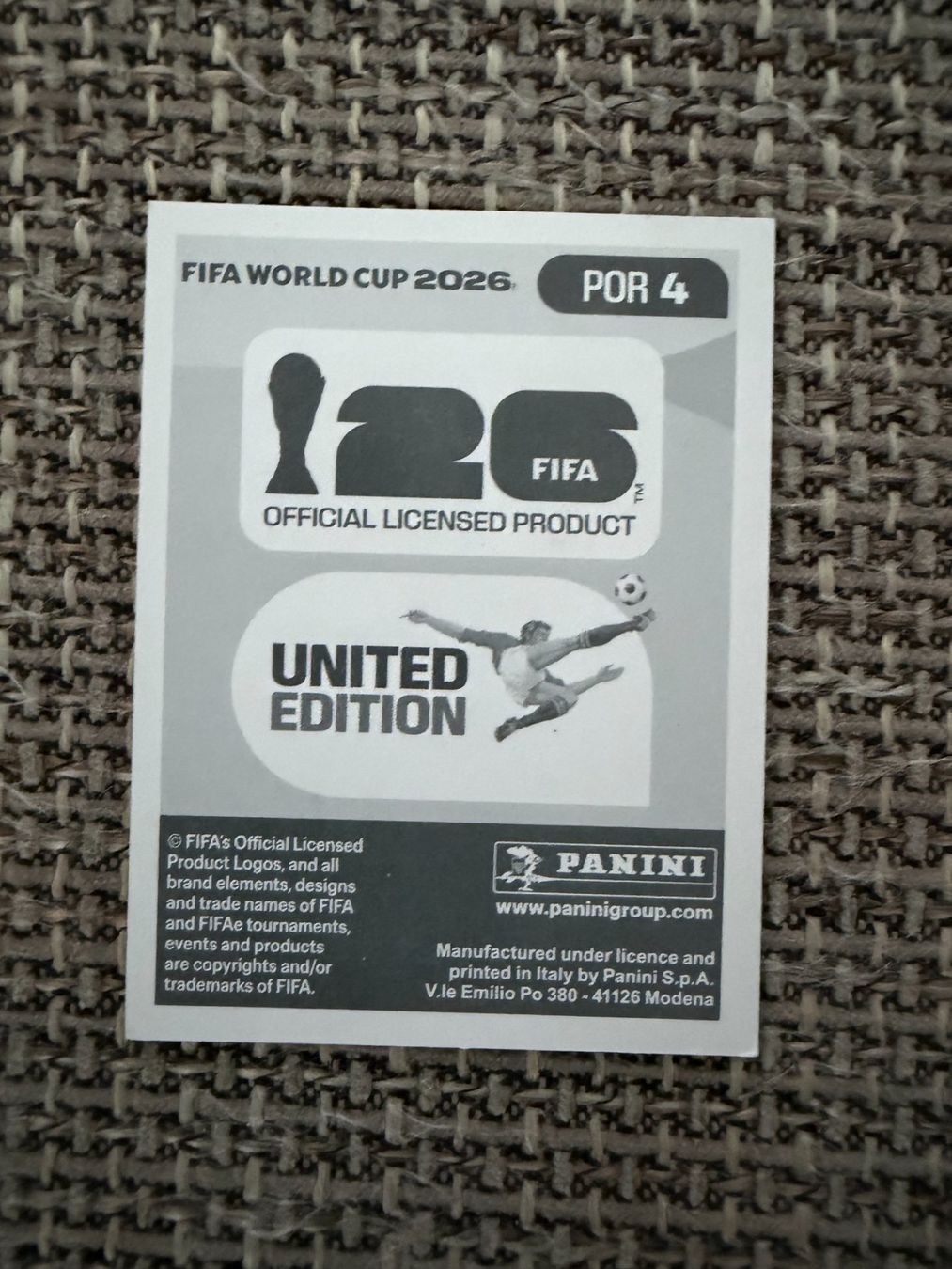 Panini Carte collezionabili: FIFA WM 2026 Panini POR 4 – Usato da Egg b. Zürich venduto da pie_9jrw 1