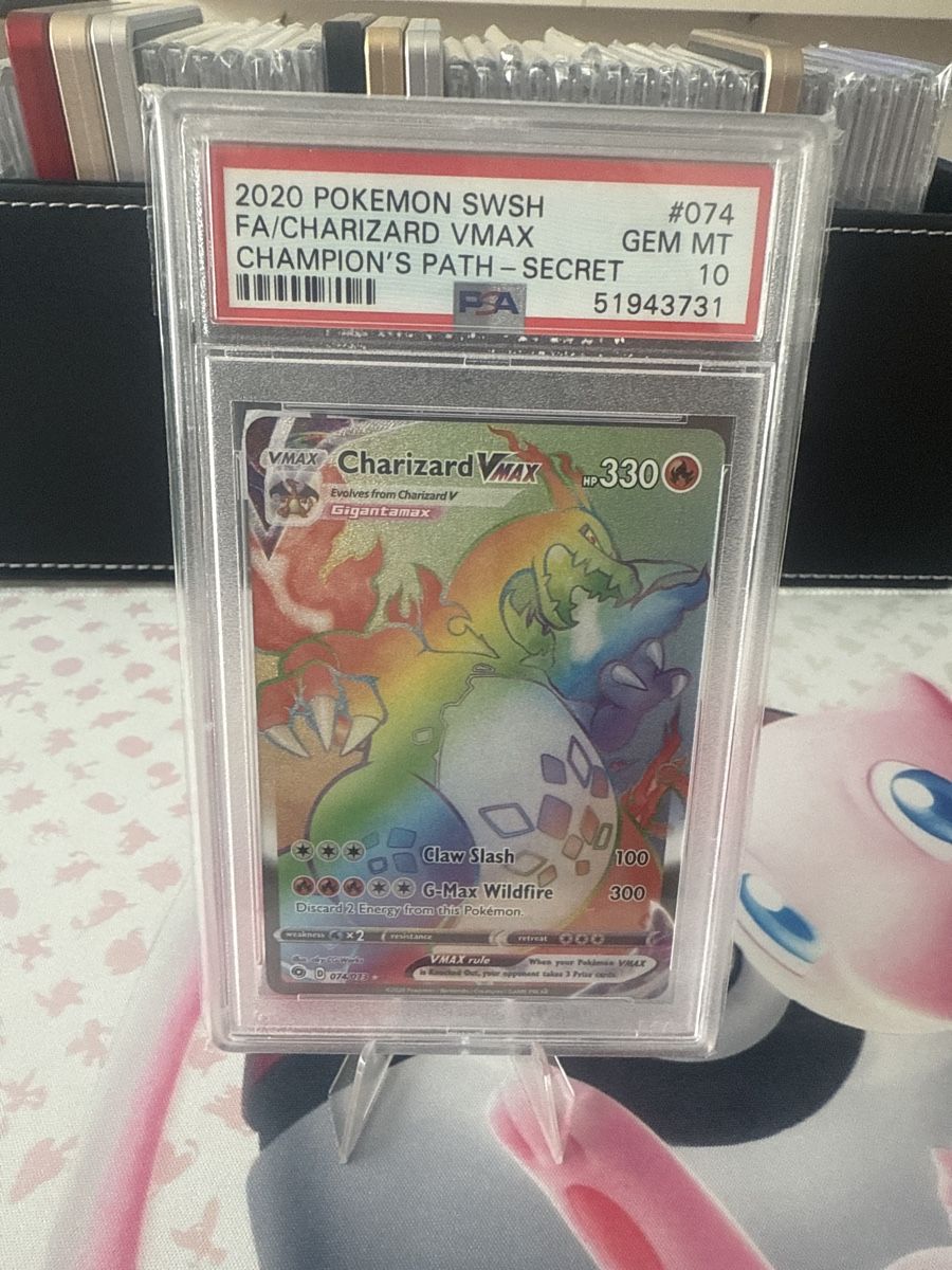 Pokémon Sammelbilder & Trading cards: CHARIZARD VMAX PSA10 / CHAMPION'S PATH 074 FULL ART – Neu und originalverpackt aus Buchs ZH von ber_wjl8