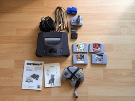 Nintendo 64 Set mit 4 Spielen, Controller & Zubehör