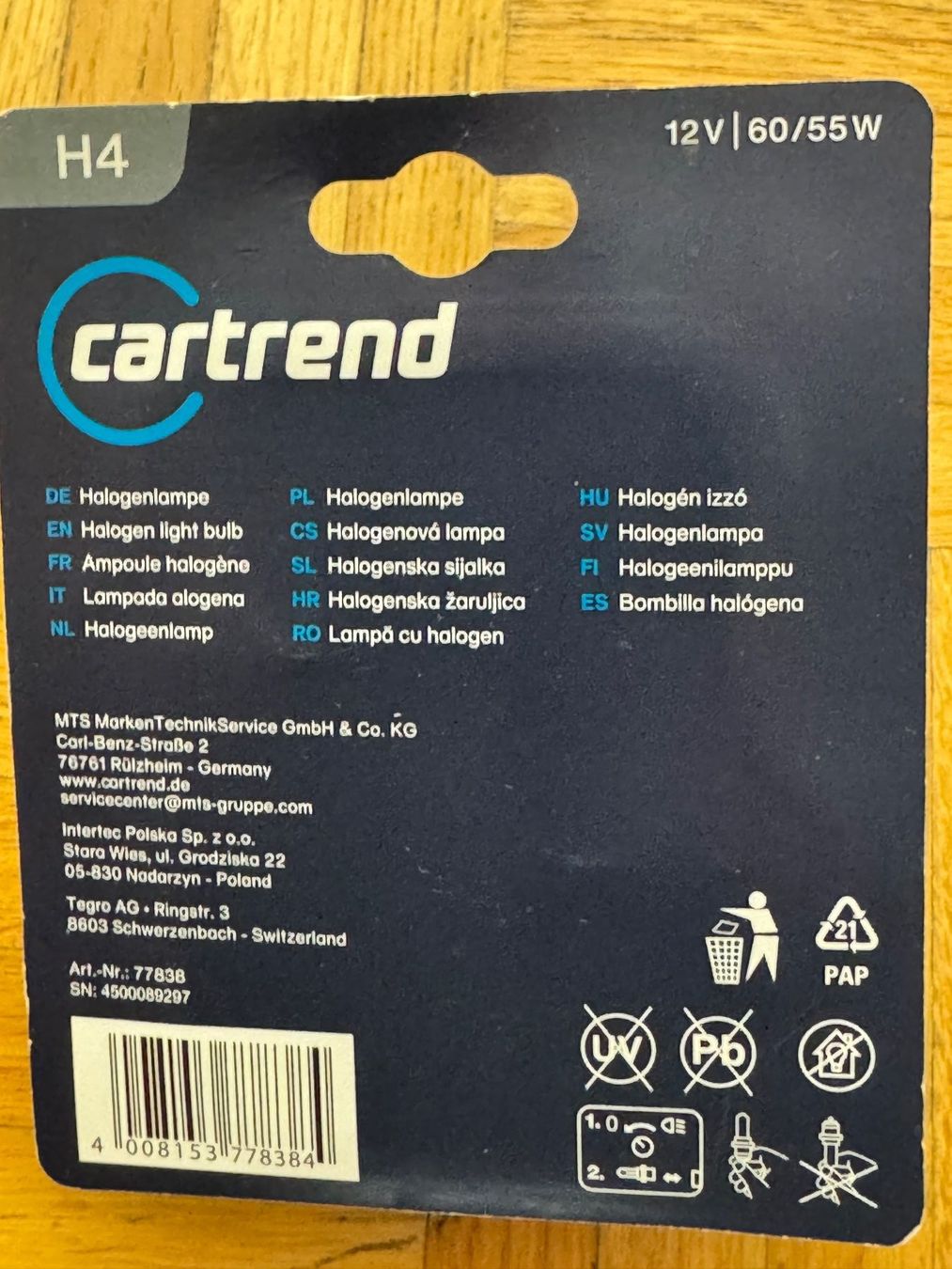 Scheinwerfer: Halogenlampe H4 – Gebraucht aus Romanshorn von luxcollect 1