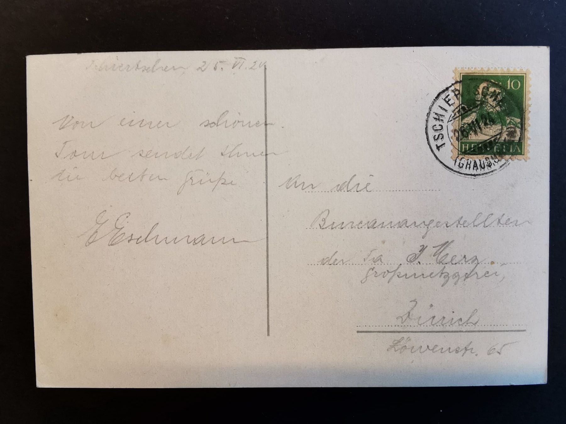 Cartoline postali: Tschiertschen   Urdensee   Ansichtskarte  Graubünden  Alpen – Usato da Rheineck venduto da kat_7gld 1