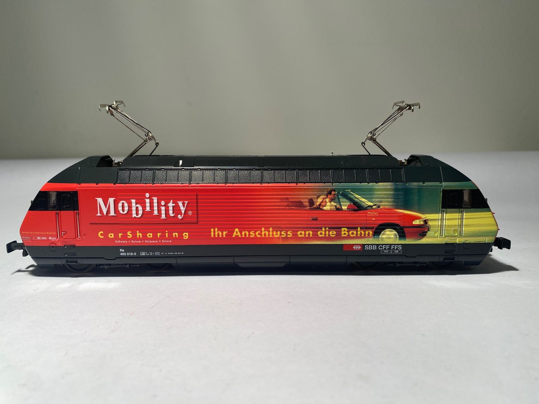 Hag Modellini di ferrovie: HAG  E-Lok RE460 SBB MOBILITY, DC Analog – Usato da Buchrain venduto da Modellbahn11 1