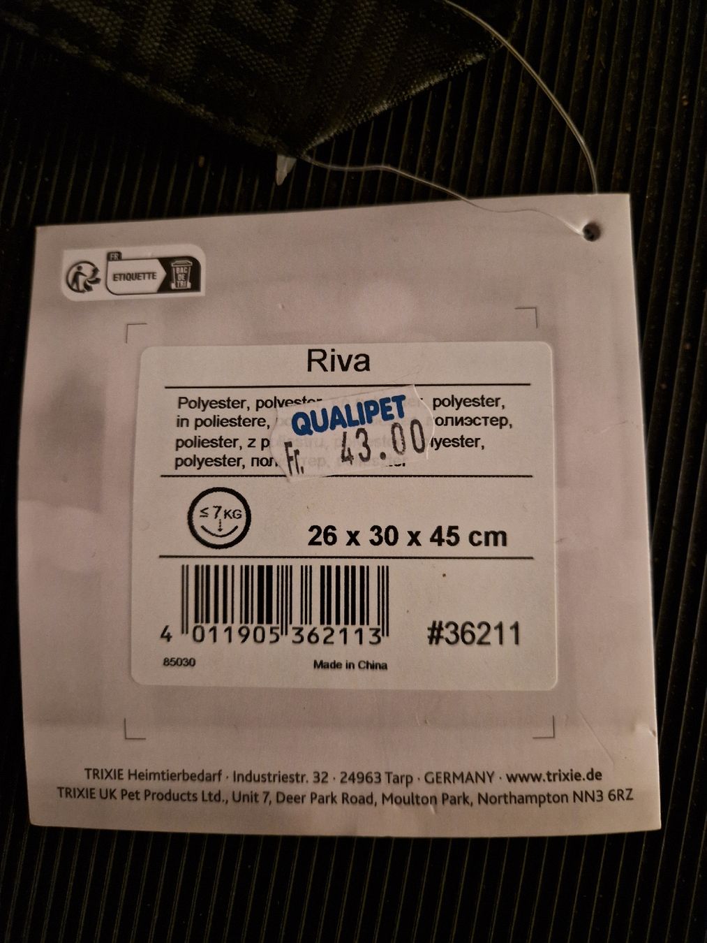 Trixie Liege- & Schlafplätze: Hunde- Tragtasche – Neu und originalverpackt aus Illnau von Granada8 4