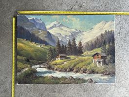 E. Ernst Original Gemälde, im Fextal, gerahmt