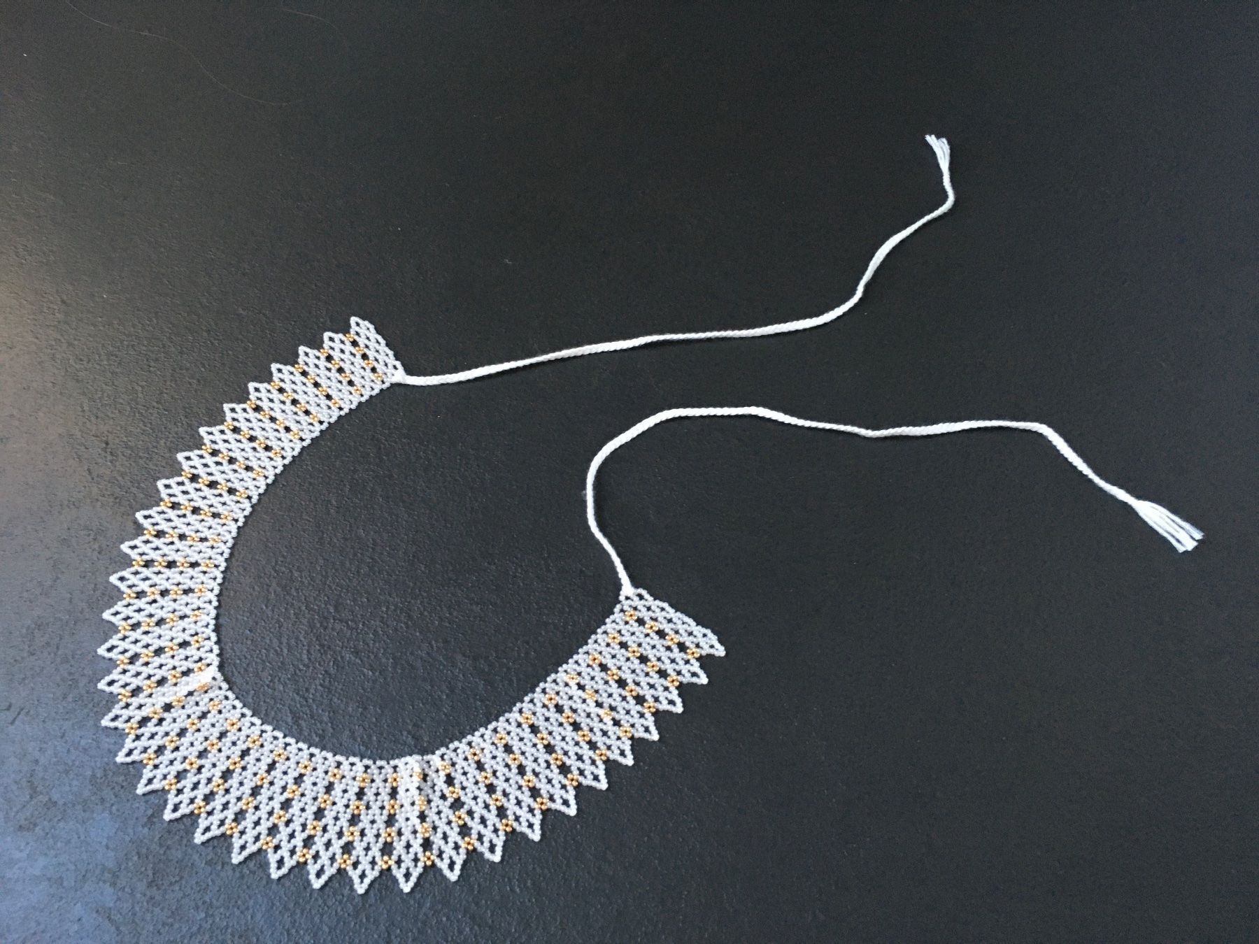 Catenine: Kette Kragen Perlen Handarbeit NEU – Nuovo e nell'imballaggio originale da Zollikofen venduto da spunk65 5