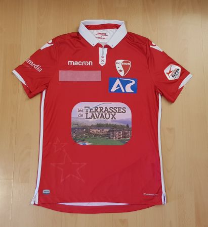 Maillot Macron de FC Sion, 2018/2019, taille L, Nr. 24- Toma