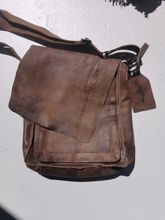 Umhaengetasche Leder braun REBEL- LEGENDS Gebraucht