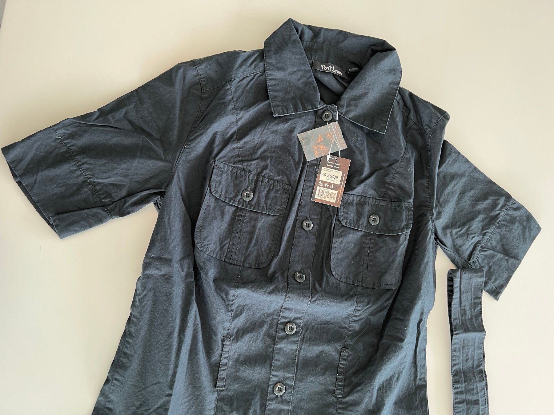 Vestiti: Sommer classisch schwarzes Kleid aus Baumwolle – Nuovo e nell'imballaggio originale da Horgen venduto da Esterina 5