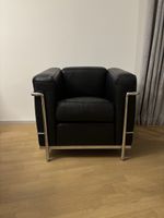Cassina LC2 Sessel Original – Leder Schwarz / Chrom