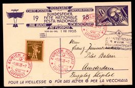 CH - Flugpost - Bundesfeierkarte Nr. 48I - entw. 1.8.28¨