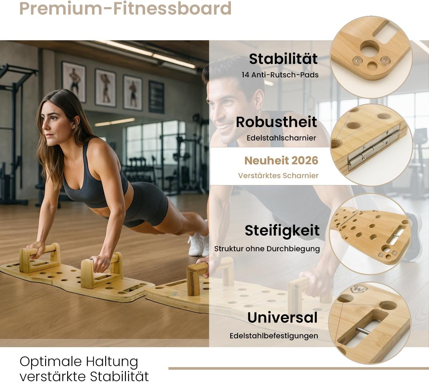 Hometrainer: Liegestützbrett Holz klappbar Push Up Board – Nuovo e nell'imballaggio originale da Suhr venduto da SchnapperCH 7
