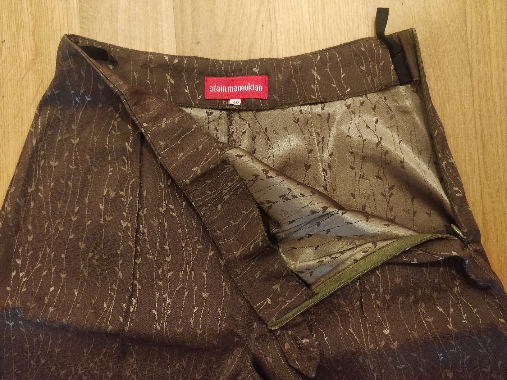 Pantaloni: Alain Manoukian Hose, Gr. S, Grün/Braun – Difettoso da Chur venduto da Eona4 3