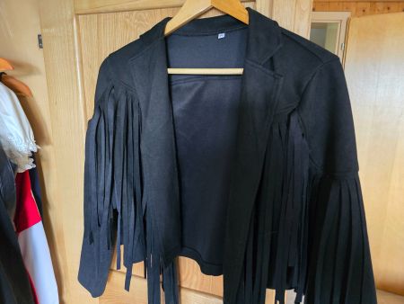 Coole Fransenjacken in  schwarz Grösse M