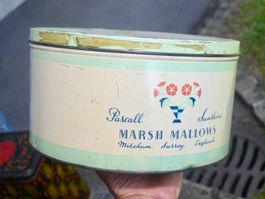 VINTAGE Pascall Sunshine - Marsh Mallows BLECHDOSE DM 26cm