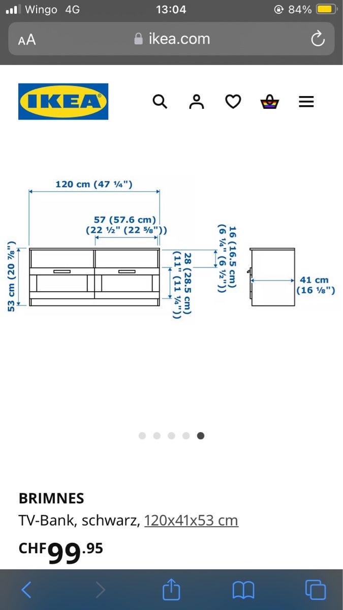Ikea Meubles TV: Brimnes TV-Bank / TV Möbel – Neuf (Voir description) à Grenchen par ter_9d7l 5