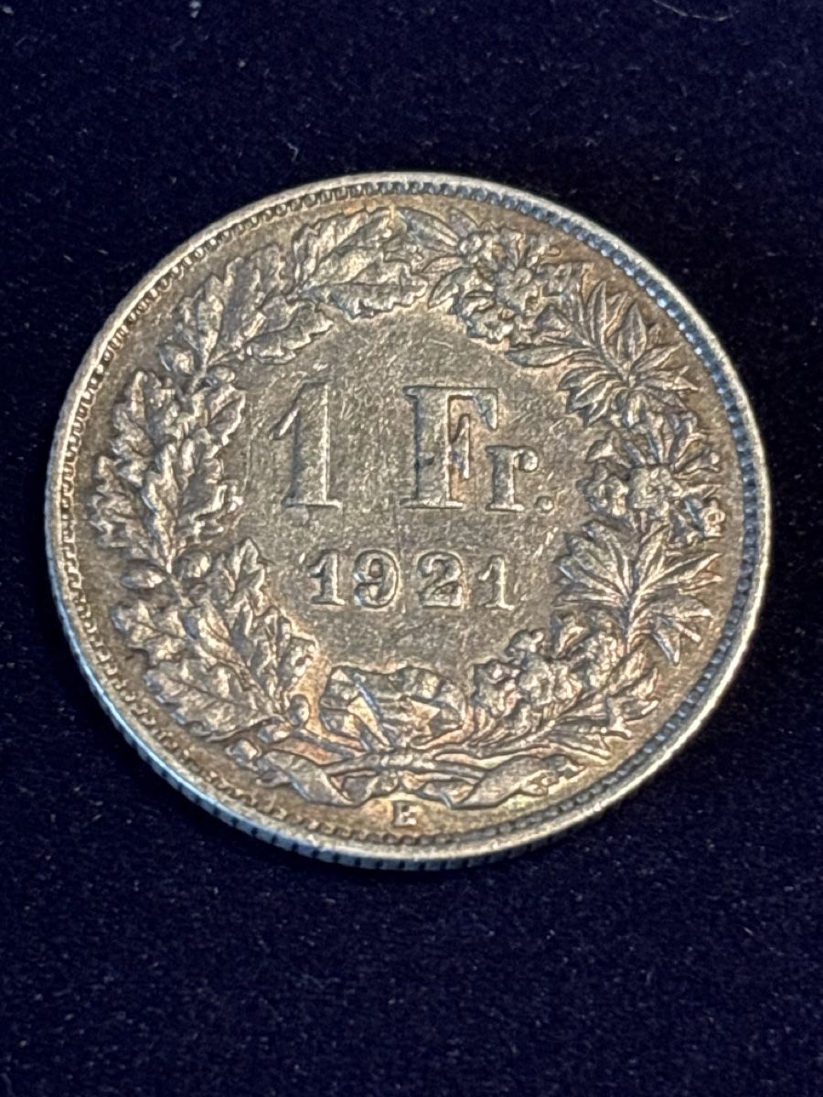 Alle Münzen: 1 Fr. Silbermünze 1921 – Gebraucht aus Salvenach von Haeseli59