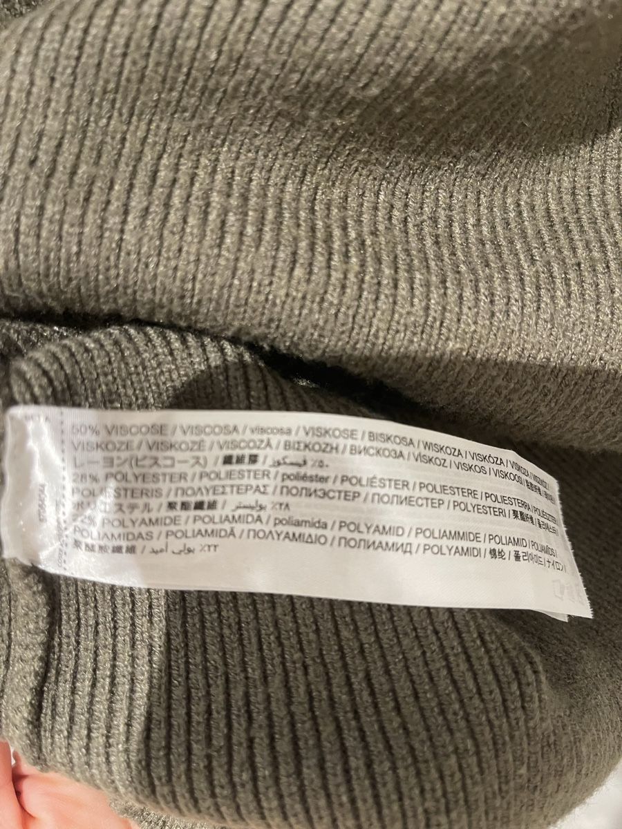 Mango Top: MANGO Stricktop / Pullunder mit Polokragen – Khaki – Gr. L – Usato da Mauren venduto da toppiloppi 3