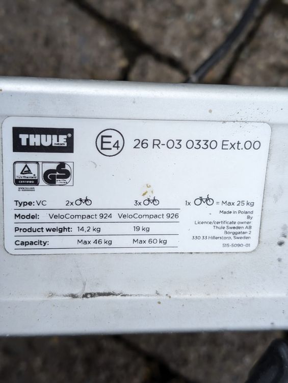 Thule Veloträger für 2 Velos (26 R-03 0330 Ext.00) (Gebraucht) in ...