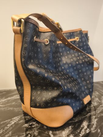 Pollini Heritage Logo Classic Bucket Bag