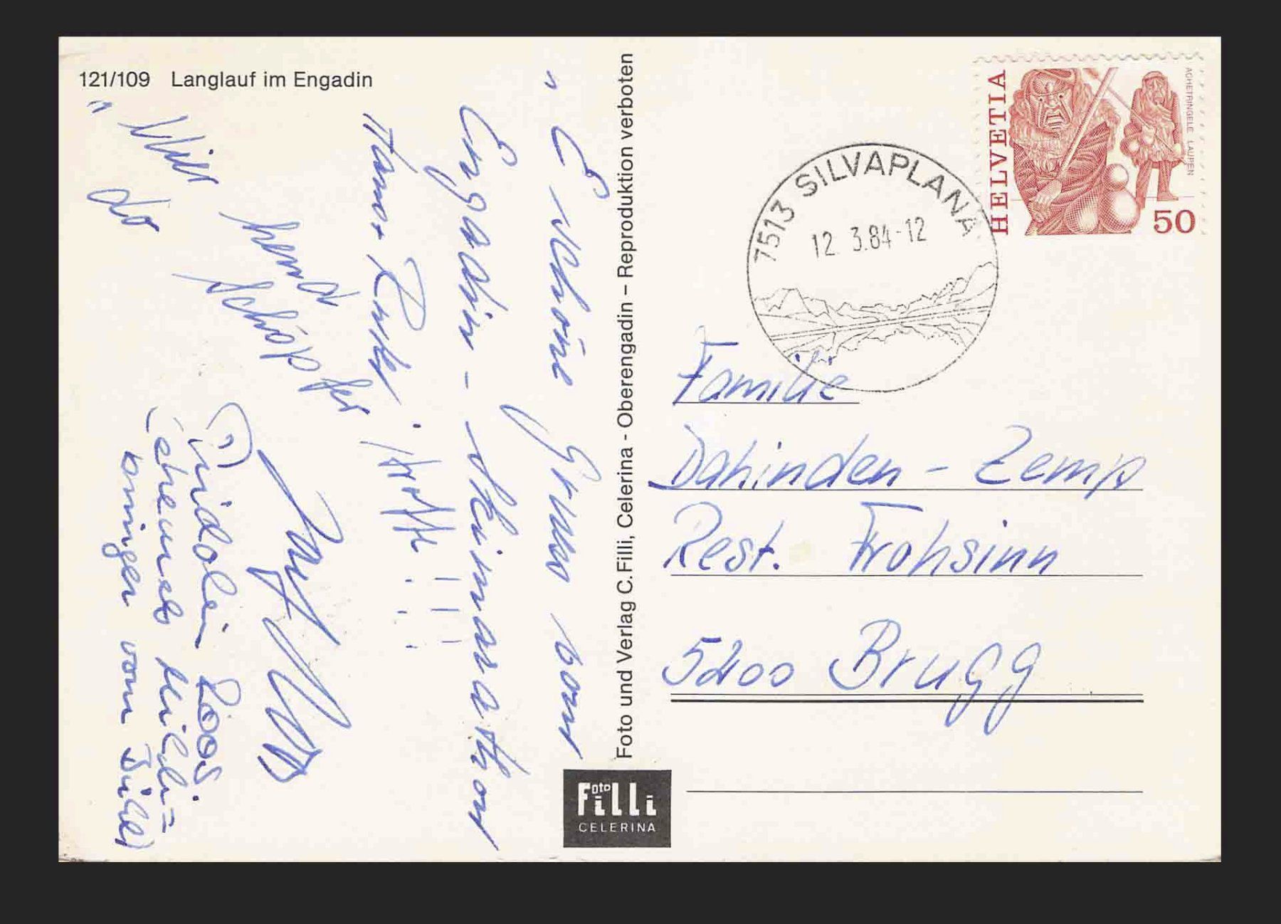 Cartoline postali: AK Langlauf im Engadin Skimarathon – Usato da Goldau venduto da artelier1 1