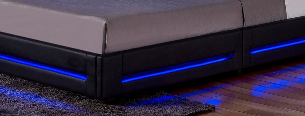 Betten: 16094 - LED Bett 90x200 ASTEROID - Schwarz – Neu und originalverpackt aus Wallenwil von toesstal-vertrieb 3