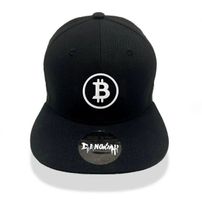 White Bitcoin-Logo 3D Embroidered Snapback Cap – Limited