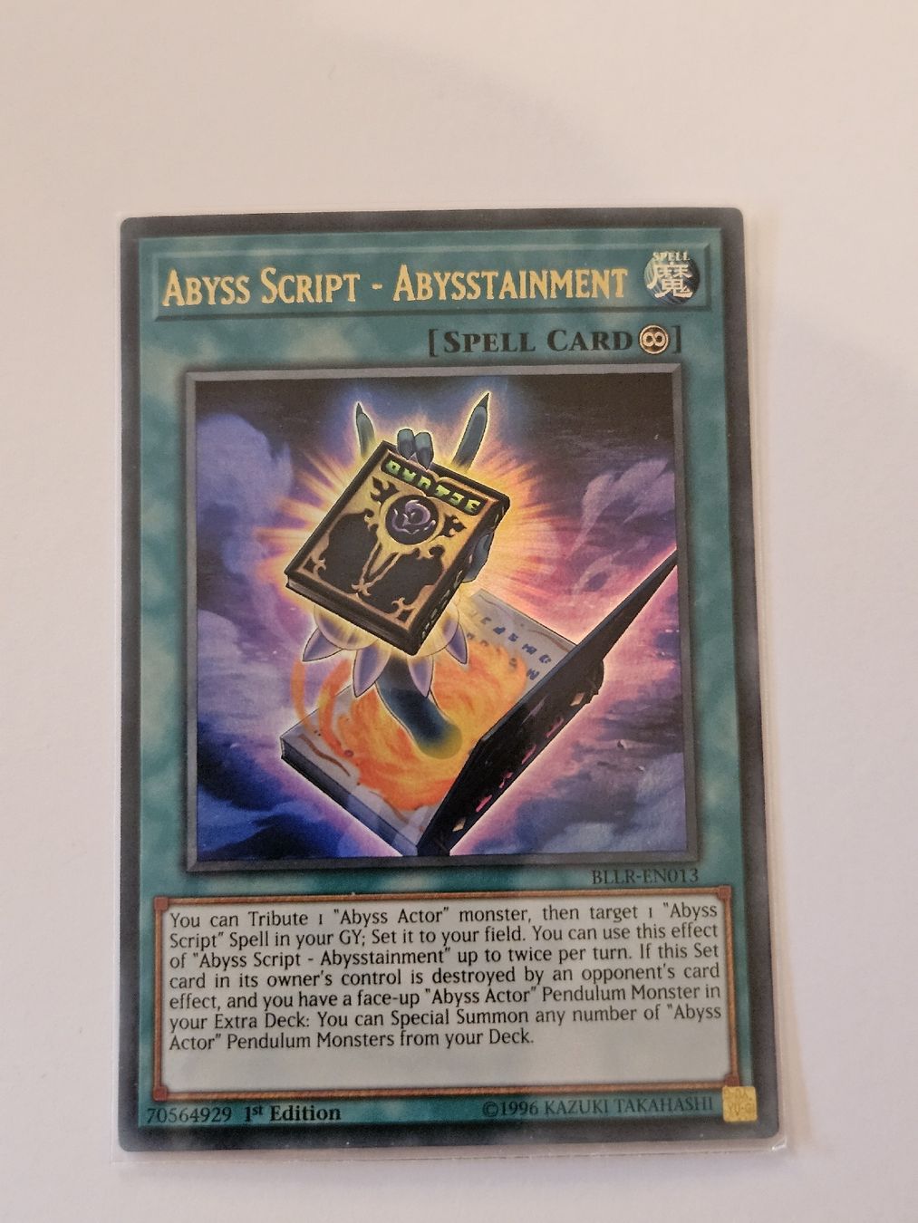 Yugioh Sammelbilder & Trading cards: Abyss Script Abysstainment - Spell Card - Ultra Rare Yugioh – Gebraucht aus Oberdorf BL von BaldenEagle
