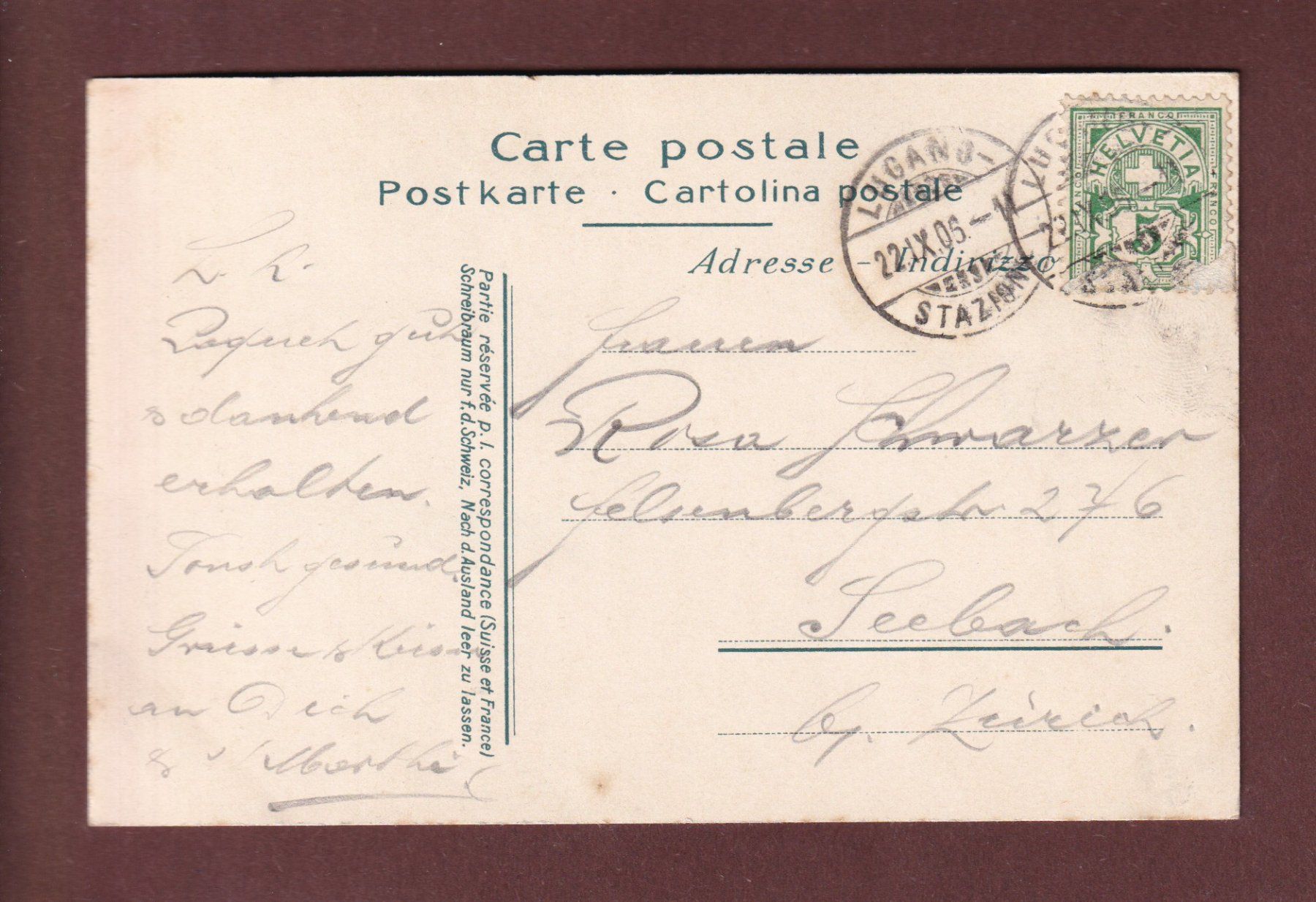 Ansichtskarten: ROCCO DI GANDRIA - 1906 – Gebraucht aus Pully von nicecards-shop 1