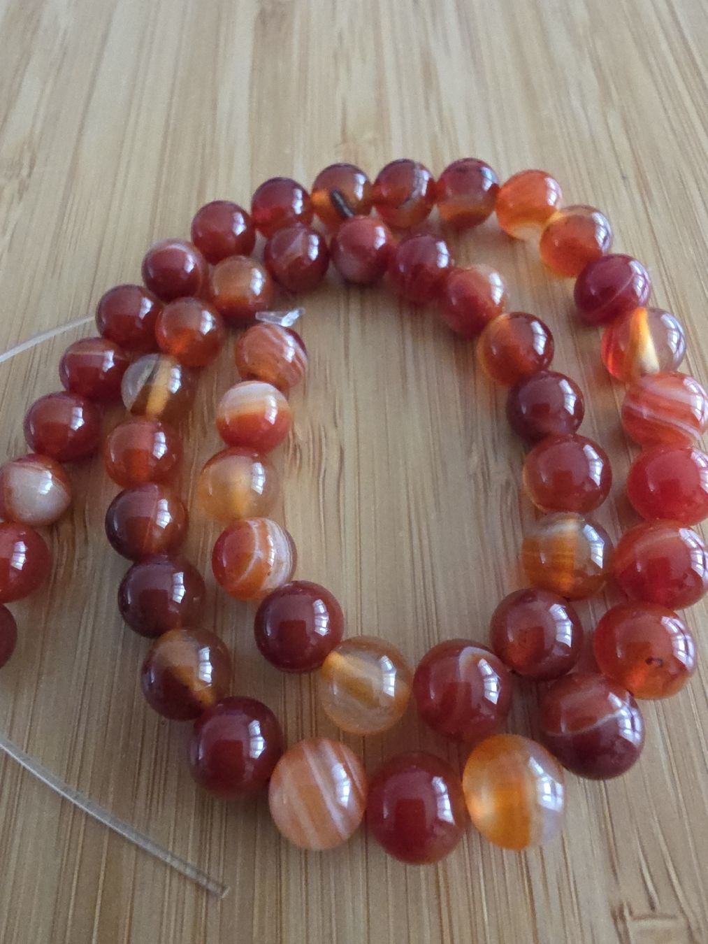 Minerali & Pietre curative: Sardonyx rot 8mm. Strang – Nuovo e nell'imballaggio originale da Menziken venduto da Mirager 2