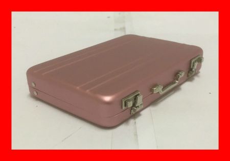 Mini Aktenkoffer für Visitenkarten ROSA Suitcase Büro Office