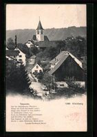 AK Kilchberg, Strassenpartie mit Kirche