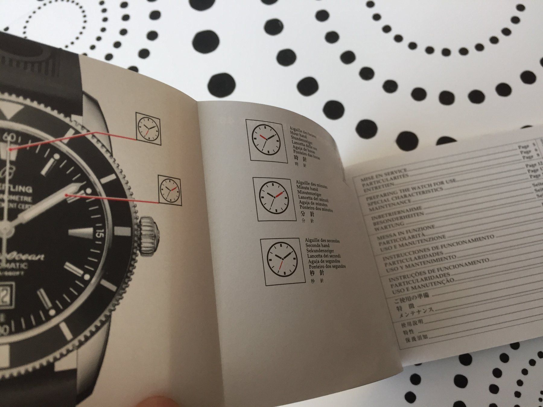 Breitling Documenti: BREITLING SUPEROCEAN - OPERATING INSTRUCTIONS - NEW !!! – Nuovo (secondo la descrizione) da Epalinges venduto da dream-watch 2