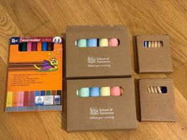 Filzstifte, Strassenkreide und Farbstiften Set