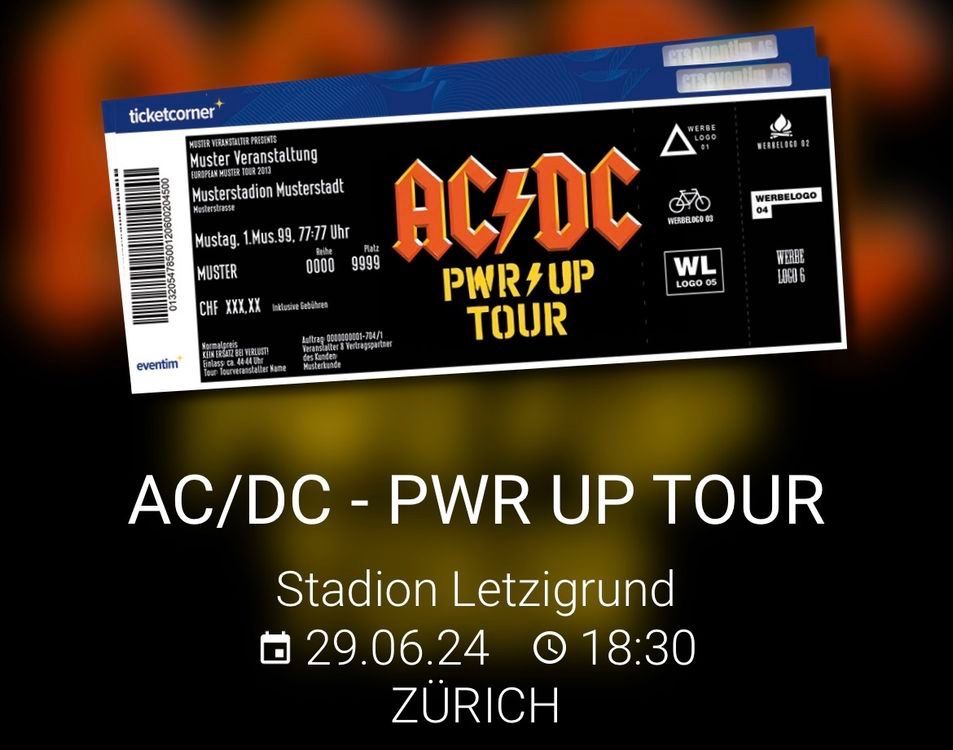 AC/DC Tickets für Hockenheim 13.Juli 2024 Kaufen auf Ricardo