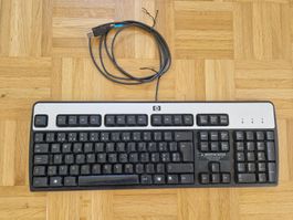 Tastatur HP höhenverstellbar schwarz Anschluss via Kabel