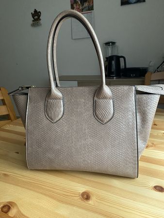 Karen Millen Handtasche Beige Schlangen Optik Wie Neu!