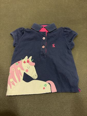 Joules Poloshirt Gr. 92 mit Pferde Applikation