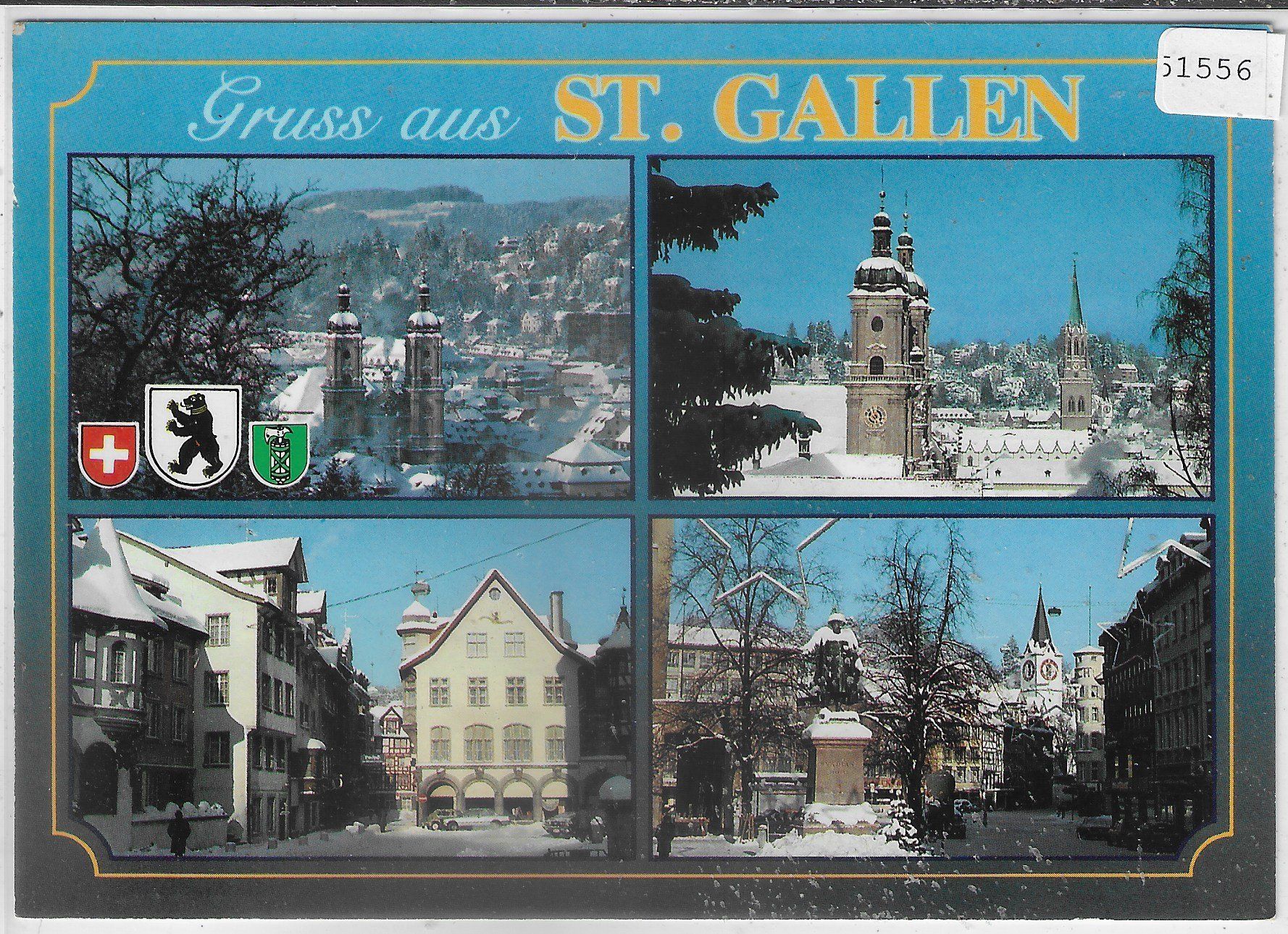 Cartoline postali: Gruss aus St. Gallen im Winter – Usato da Ettingen venduto da Kartenplanet