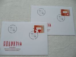 2005 2 FDC ATM Flagge Einzelmarken SBK 19 - 20