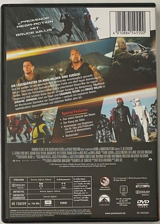 Tutti i DVDs: G.I. Joe, die Abrechnung – Usato da Flums venduto da Asquillo 1