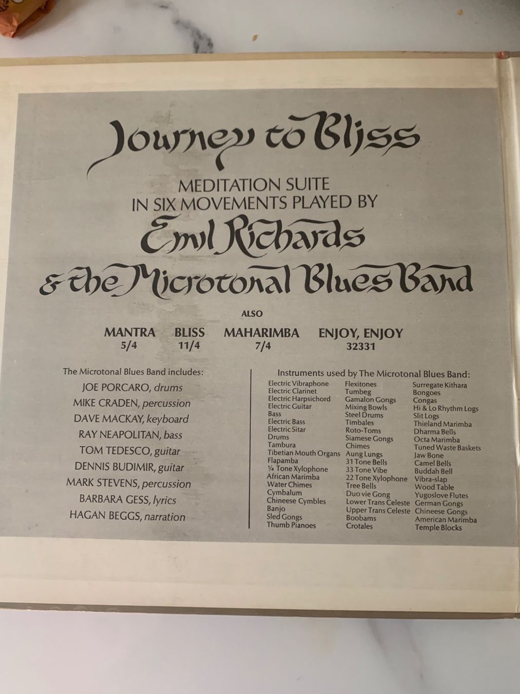 Dischi in vinile: Emil Richards/ Journey to Bliss – Usato da lausanne venduto da Ccheche 5